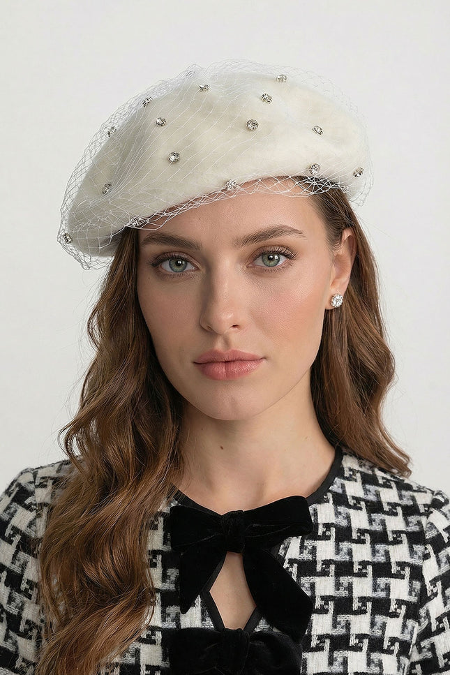 Amarante - Velvet Bow Tweed Mini Dress With Check Pattern