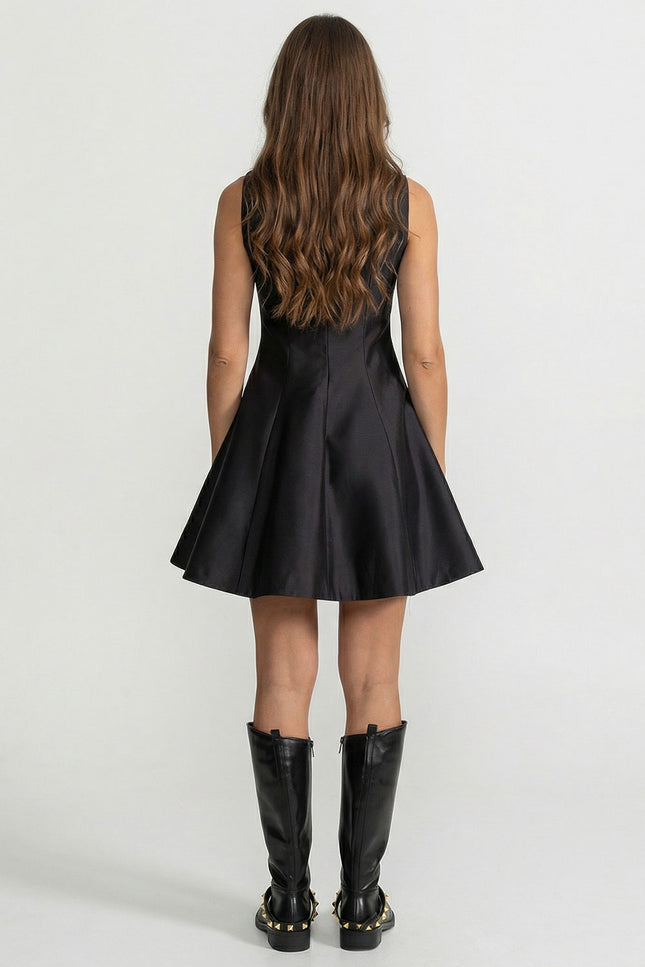 Emma – Mini Dress with Lace Bib Detail
