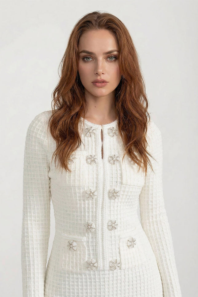 Estelle - Elegant Long-Sleeve Knit Dress