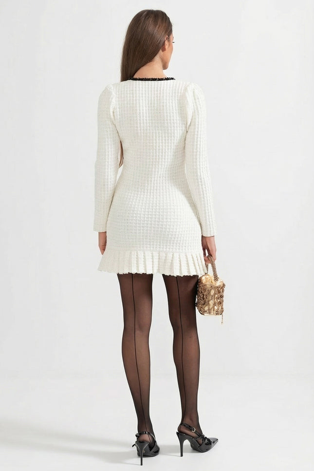 Eveline - Textured Pattern Knit Dress