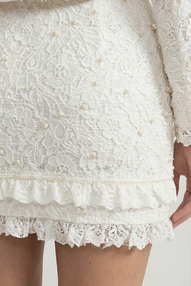 Orsella - Luxury Two-Piece Set with Pearl Detailing